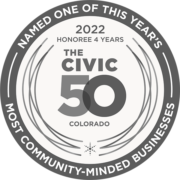 The Civic 50 Award Badge for Most Community Minded 4 years running